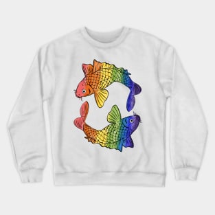 Koi Carp With Rainbow Scales Crewneck Sweatshirt